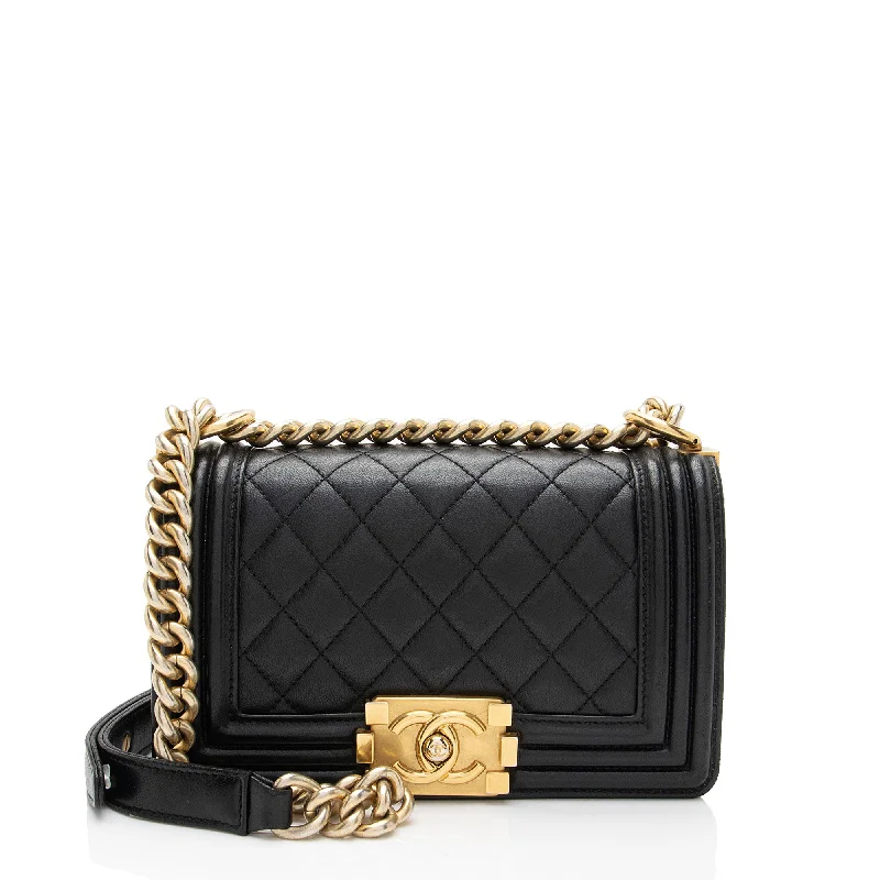 Chanel Lambskin Small Boy Bag (SHF-N3oKbG)