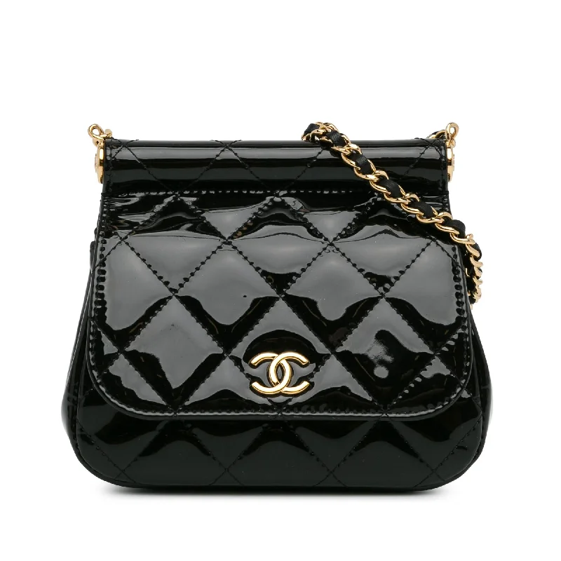 Chanel Patent Frame Clutch Flap with Chain (SHG-kmbz5Y)