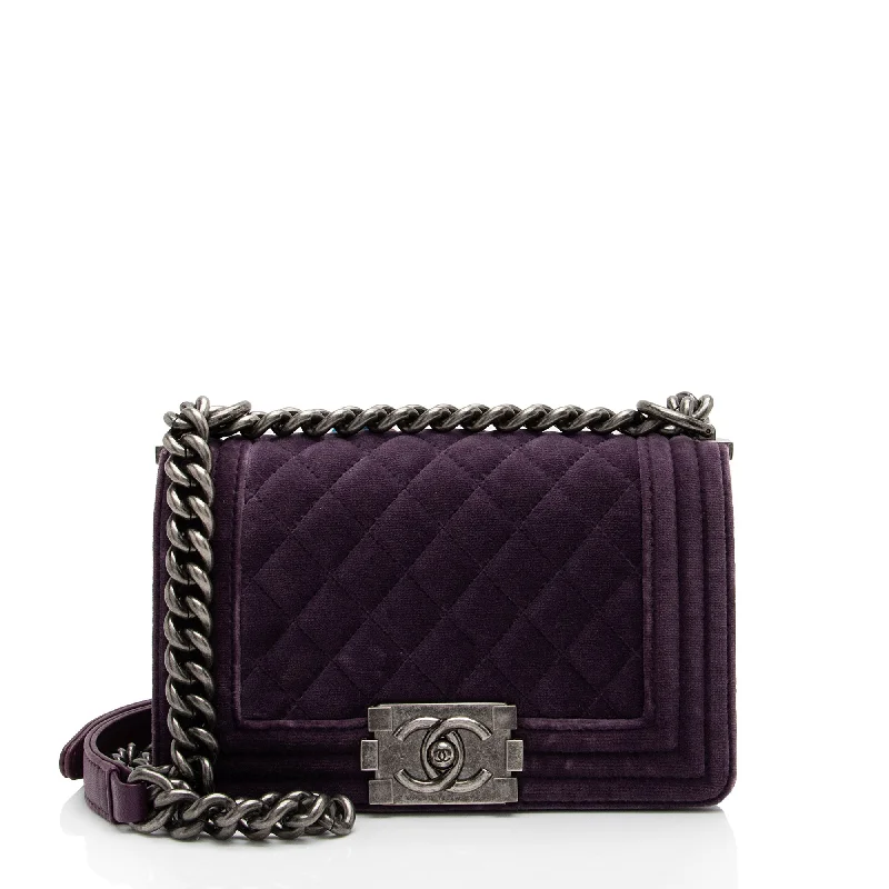 Chanel Velvet Small Boy Bag (SHF-f64Ll3)