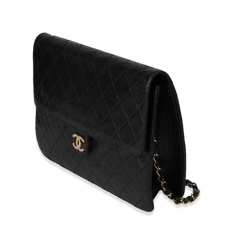 Chanel Vintage Black Quilted Lambskin Single Flap Bag