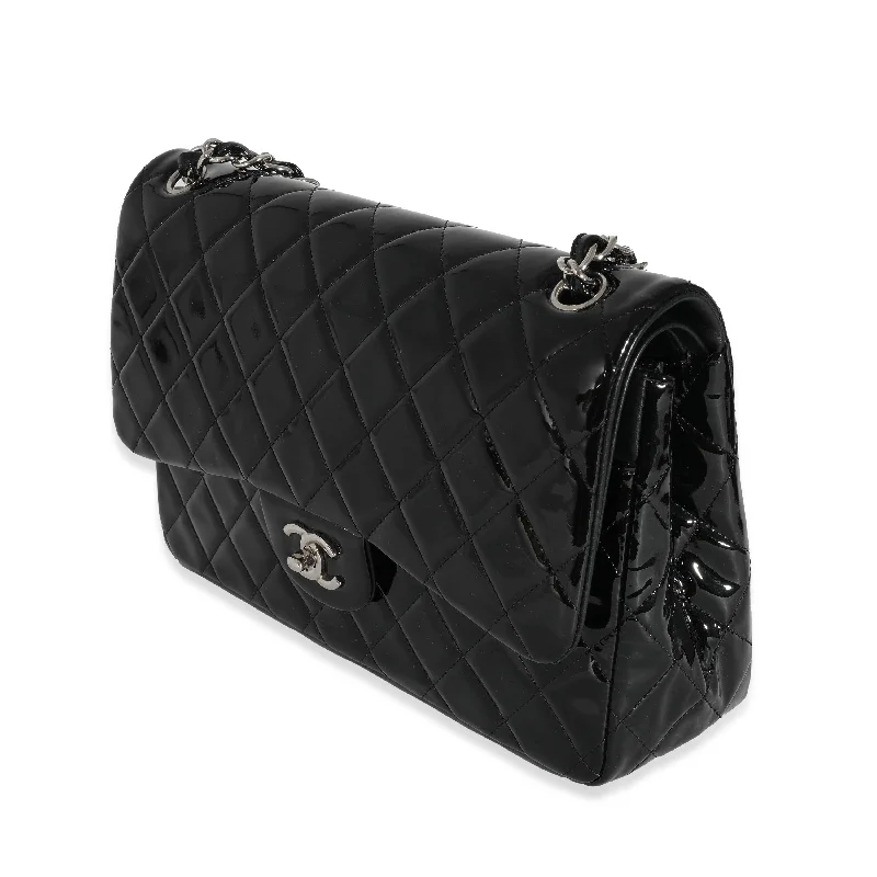 Chanel Black Patent Classic Jumbo Flap Bag