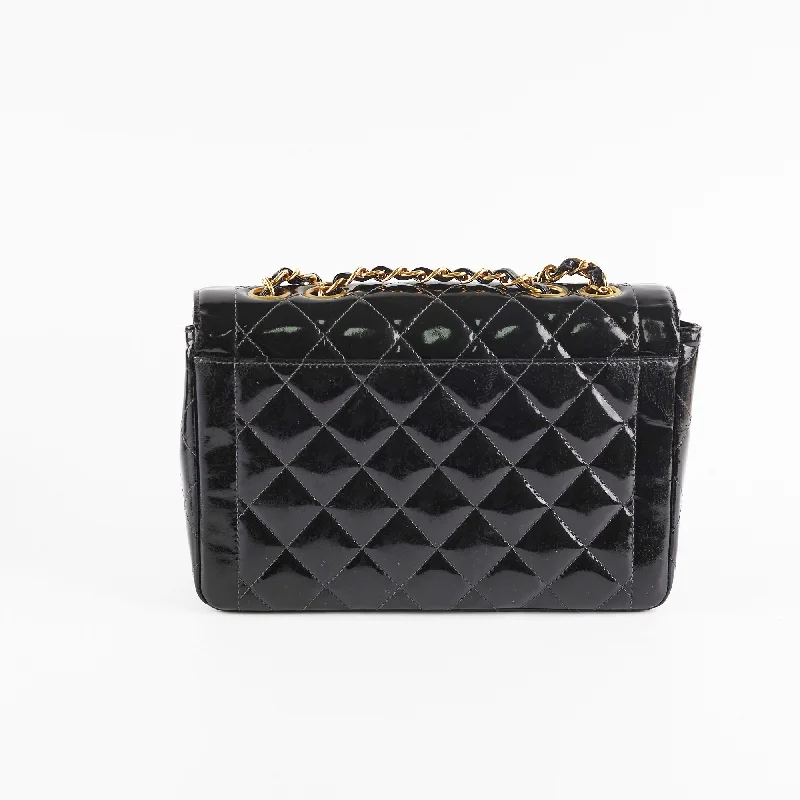 Chanel Vintage Patent Black Flap Bag