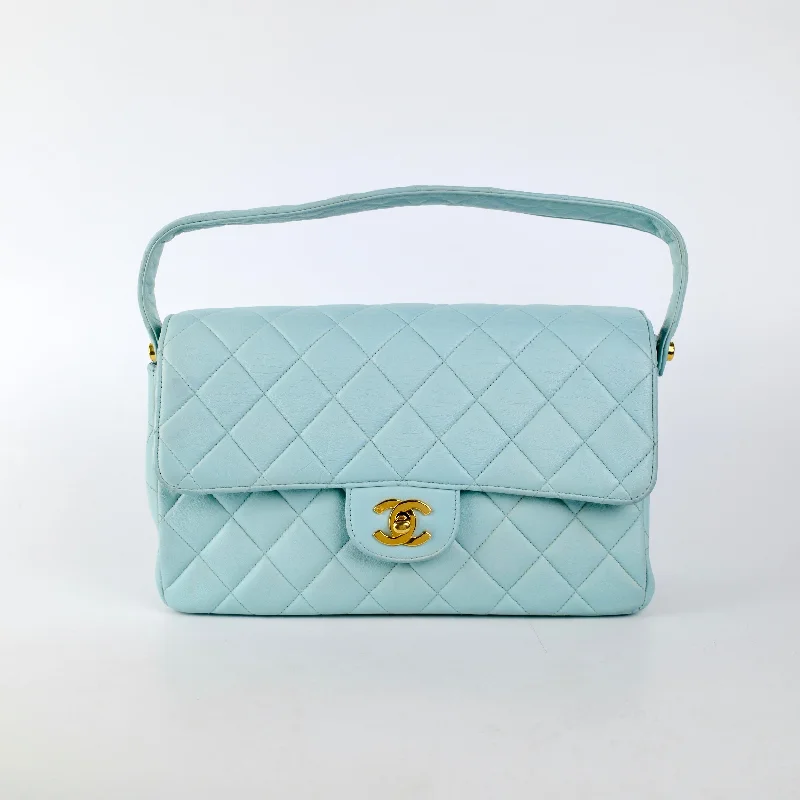 Chanel Vintage Double Side Flap Bag Blue