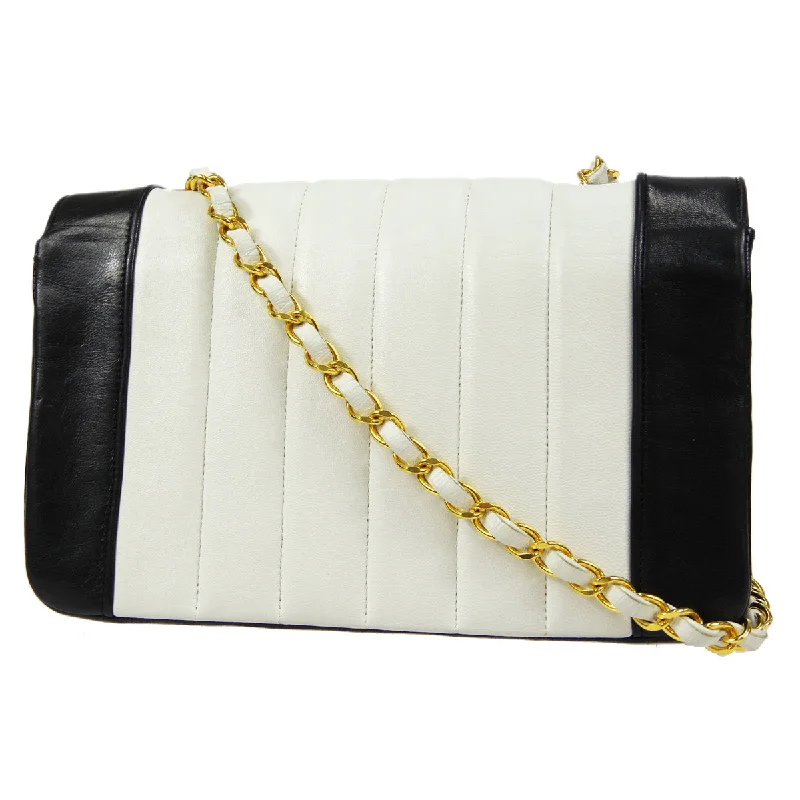 CHANEL Mademoiselle Chain Shoulder Bag Bi-Color Lambskin