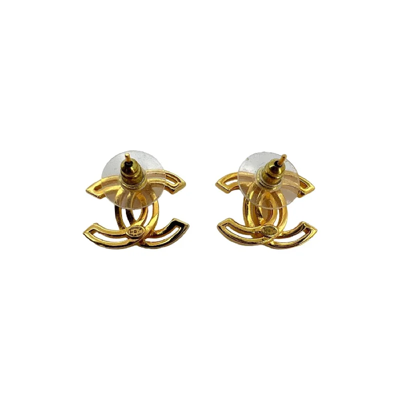 Chanel Gold Interlocking CC Earrings