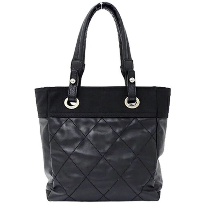 CHANEL Bag Paris Biarritz Women's Tote Coated Canvas Black