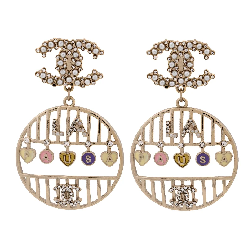 Chanel Bird Cages CC Pearls LA Pausa Earrings