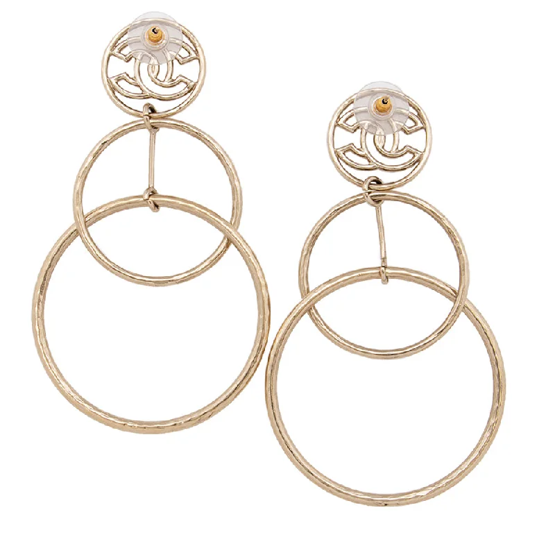 Chanel CC Circle Drop Earrings (20252)