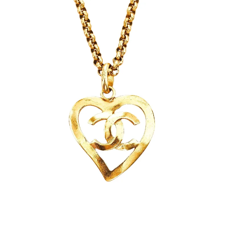 Chanel CC Heart Pendant Necklace (8fpssY)