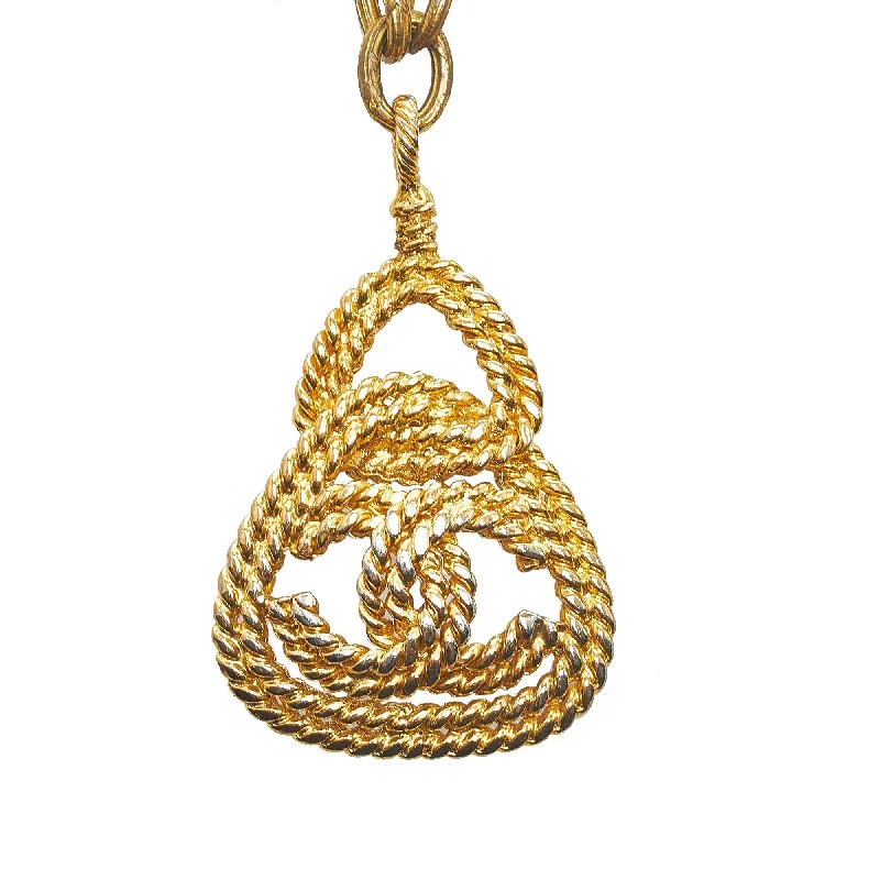 Chanel CC Mark Rope Triangle Necklace (J6Hpb7)