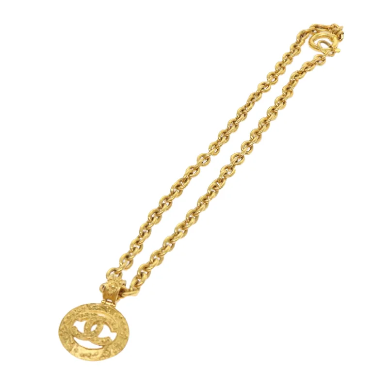 CHANEL Chain Necklace Gold Tone CC  47582A