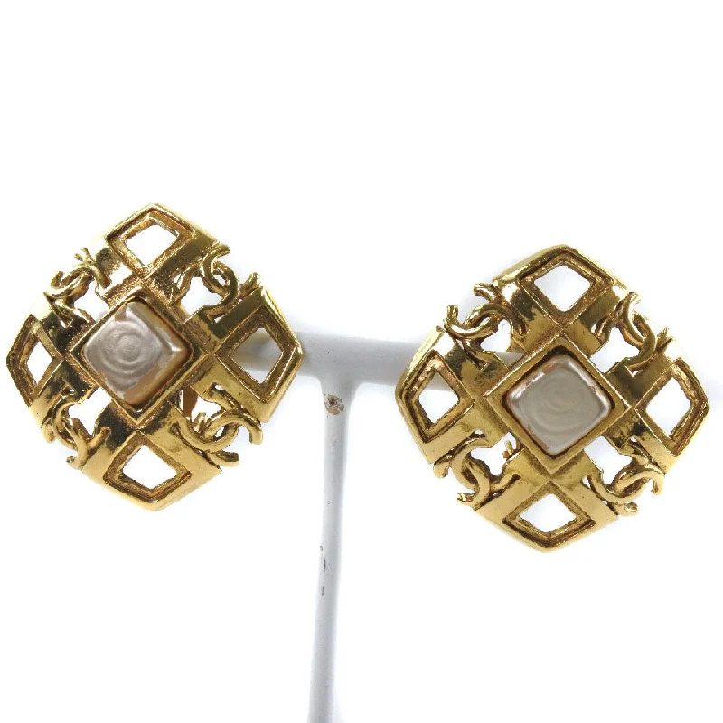 Chanel Chanel Coco Mark Earring Vintage G  French made 1988 Gold 23  23g COCO Mark