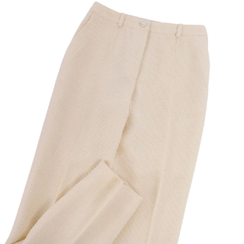 Chanel Chanel Pants 03C  Tweed Wool Logo Button Bottoms  Made in France 34 (equivalent to S) Beige Equivalent to S BODEST