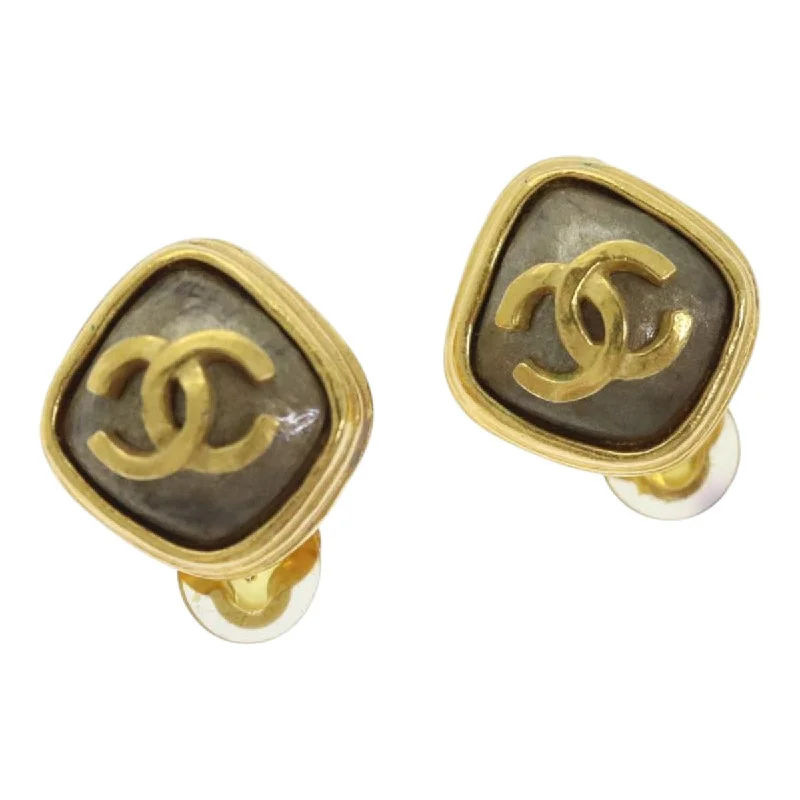 CHANEL COCO Mark Earring metal Gold CC  bs18469