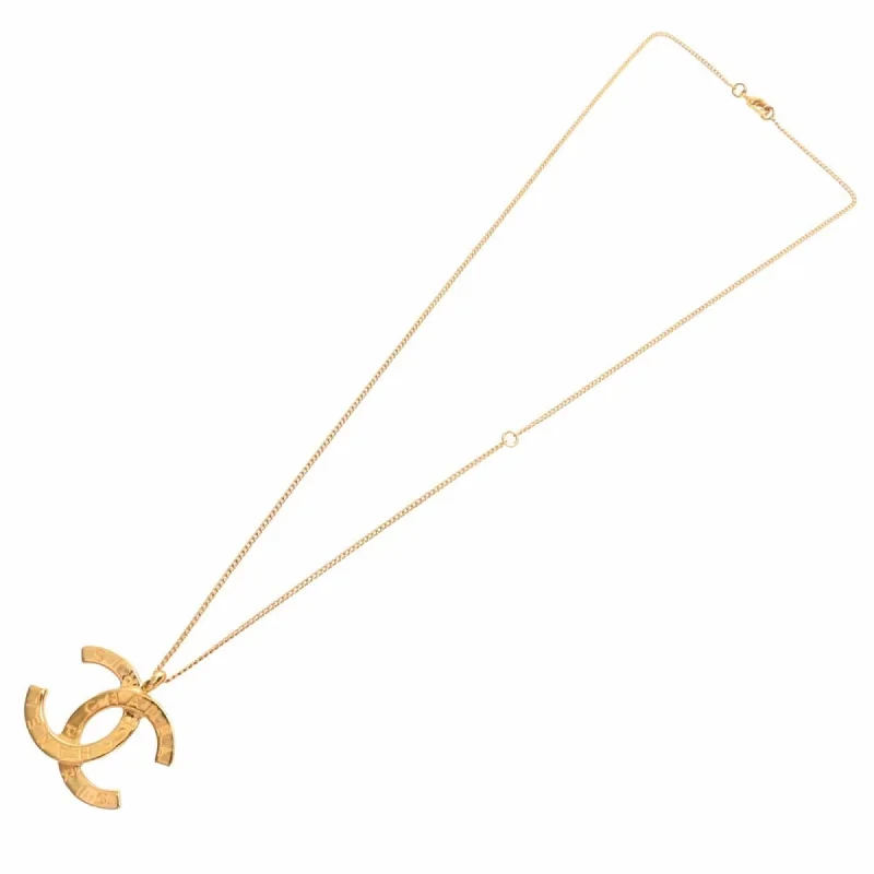 CHANEL Cocomark Necklace Gold Ladies