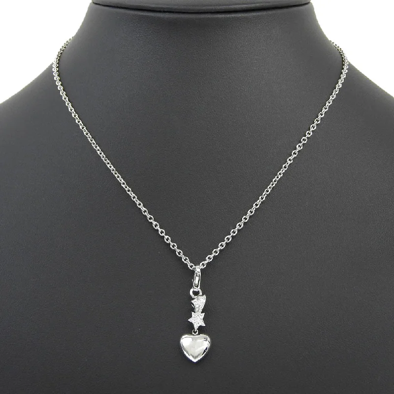 Chanel Comet Necklace K18 White G Heart  10.1g Comet  A+ Ranked Comet Collar