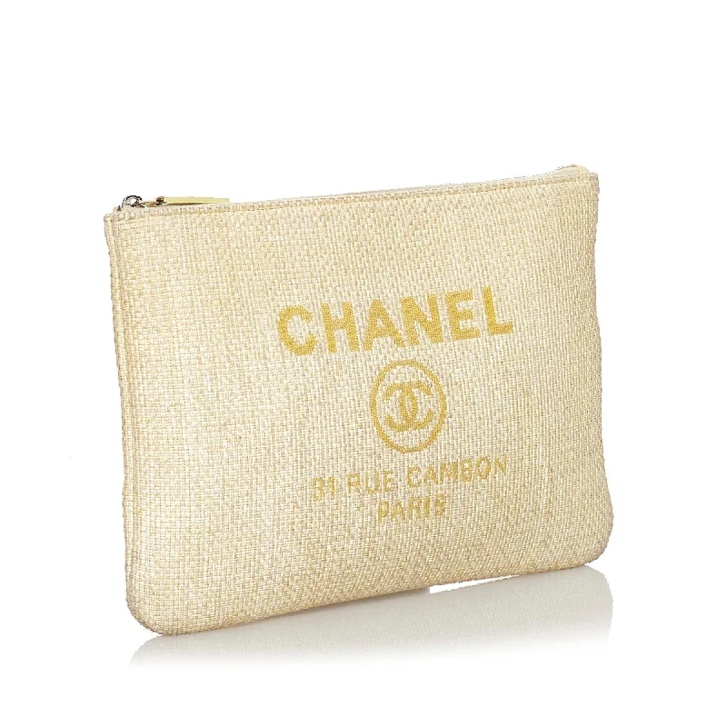 Chanel Deauville O-Case Raffia Clutch Bag (30795)