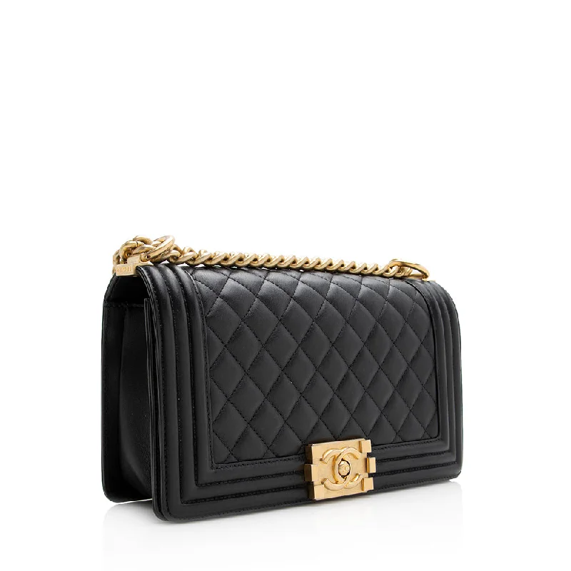 Chanel Lambskin Old Medium Boy Bag (21167)