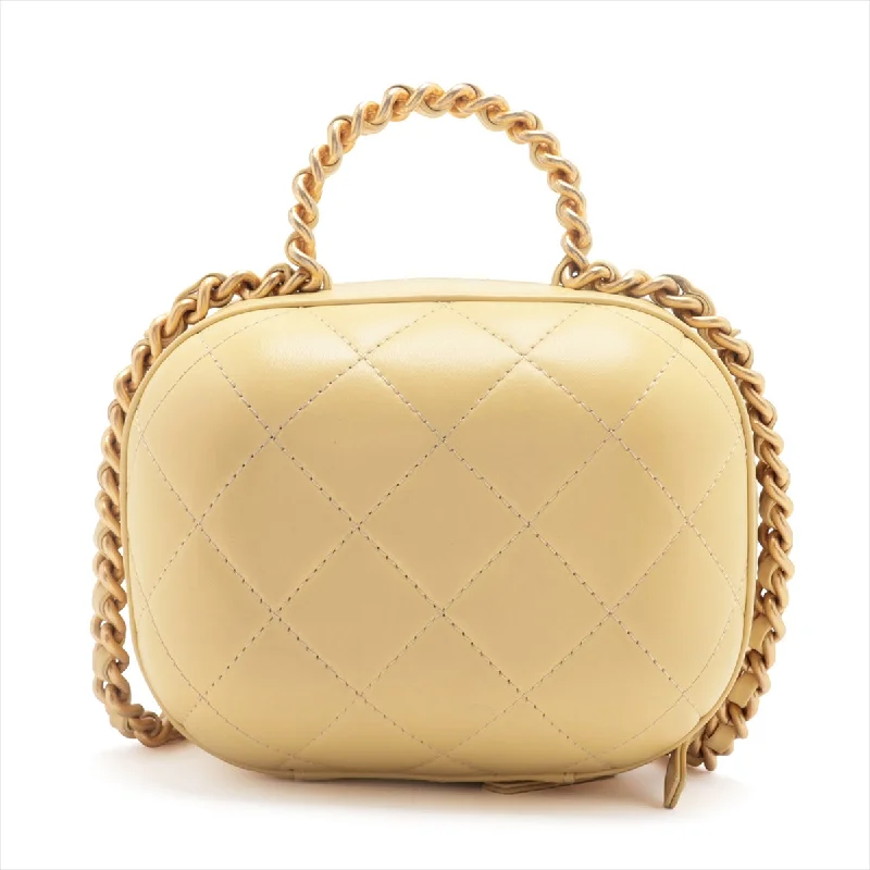 Chanel Matrasse  2WAY Shoulder Bag Yellow G