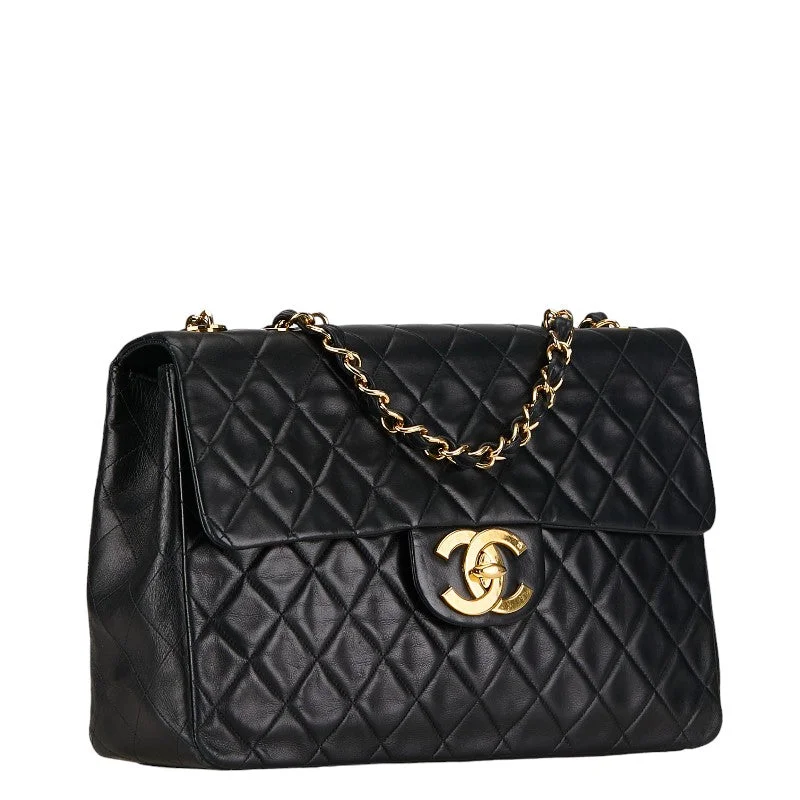 Chanel Matrasse Coco Double Flap Chain Shoulder Bag Black G   CHANEL