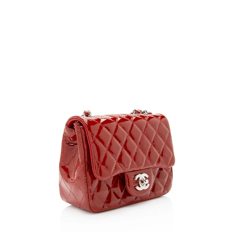 Chanel Patent Leather Classic Square Mini Flap Bag (XYG7aO)