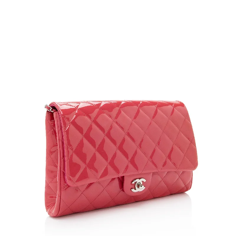 Chanel Patent Leather Flap Clutch on Chain (IZbriv)