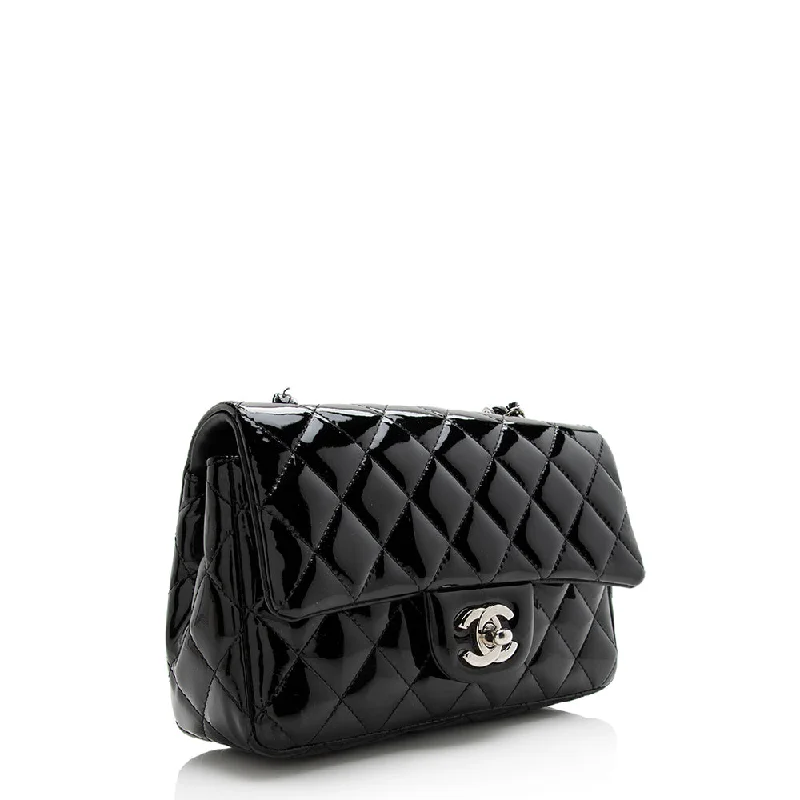 Chanel Patent Leather Rectangular Mini Flap Bag (21763)