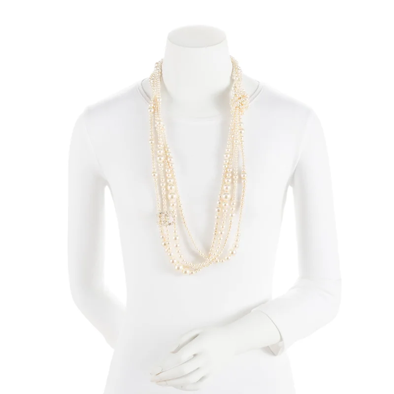 Chanel Pearl CC Multistrand Necklace (9DDFgW)