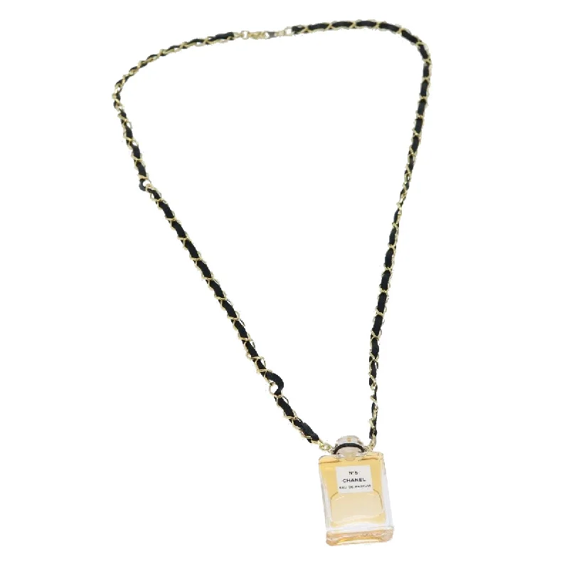 CHANEL Perfume Necklace Gold CC  ar11600B