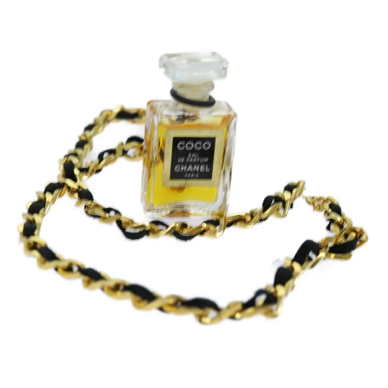 CHANEL Perfume Necklace Gold CC  ar11606B