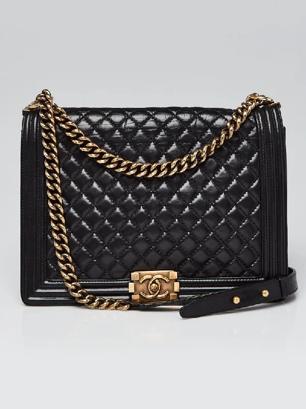 Chanel Quilted Calfskin Leather Large Boy Bag