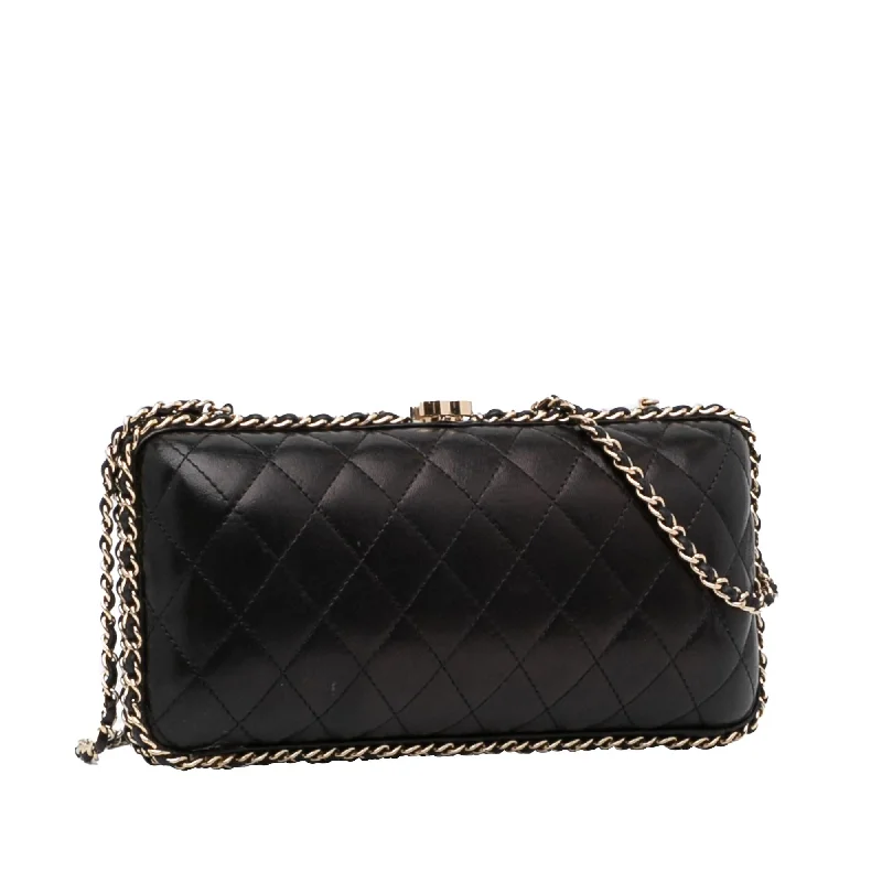 Chanel Quilted Lambskin Chain Around Clutch (vCMQzd)