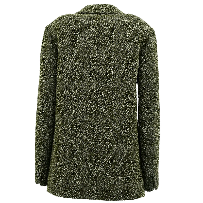 Chanel Single Breasted Jacket Green 97A #38