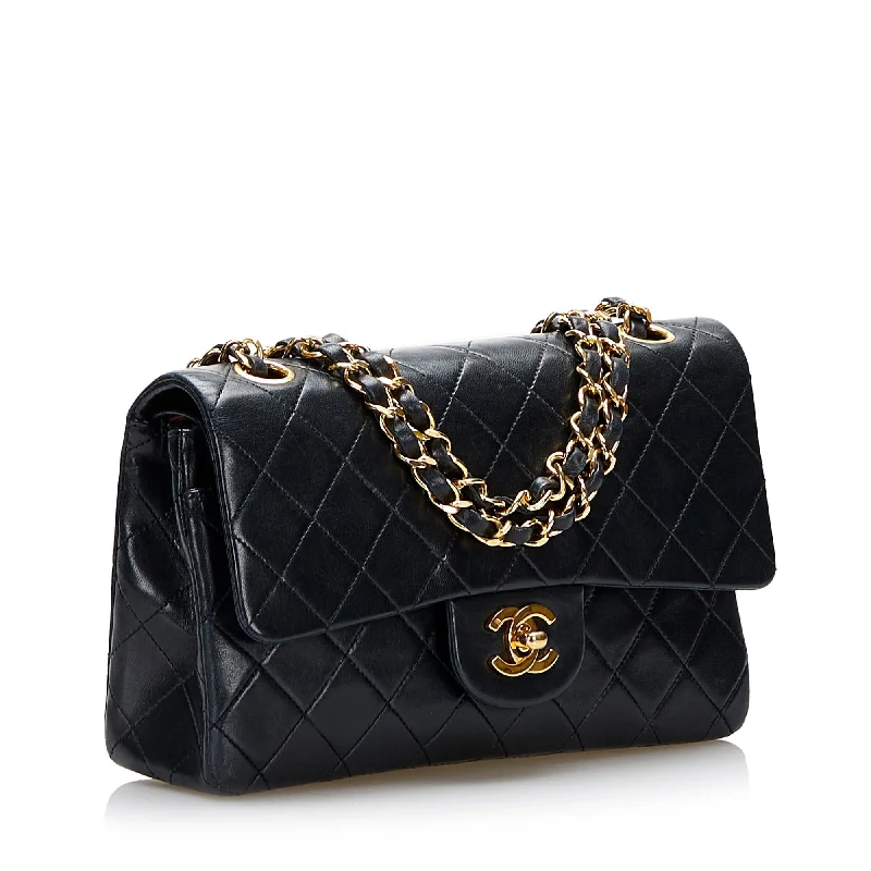 Chanel Small Classic Lambskin Leather Double Flap Bag (36956)