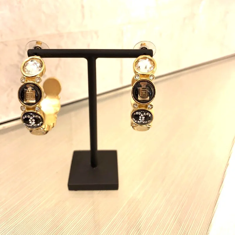 Chanelnel's High end Light Luxury Unique Hong Kong Style Earrings Double C Earrings EHA74