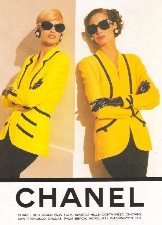 Chanel 1993 contrast trimming single-button jacket #42