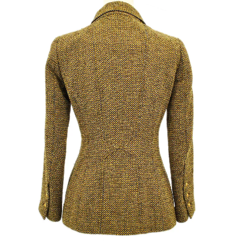 Chanel 1996 Fall CC logo-buttons tweed jacket #36