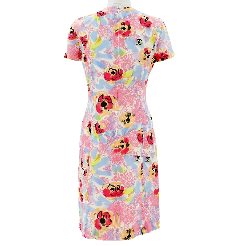 Chanel 1997 Spring CC floral-print dress #38