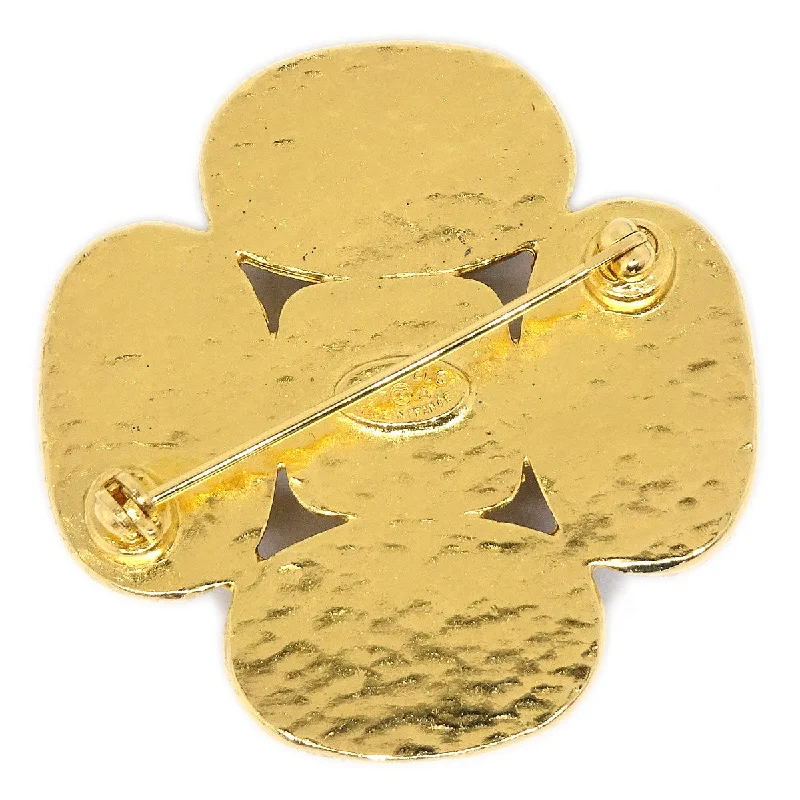 CHANEL 1997 Stone Brooch Gold AK35510c