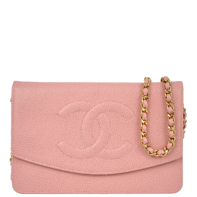 Chanel 2003-2004 Pink Caviar Timeless WOC Wallet