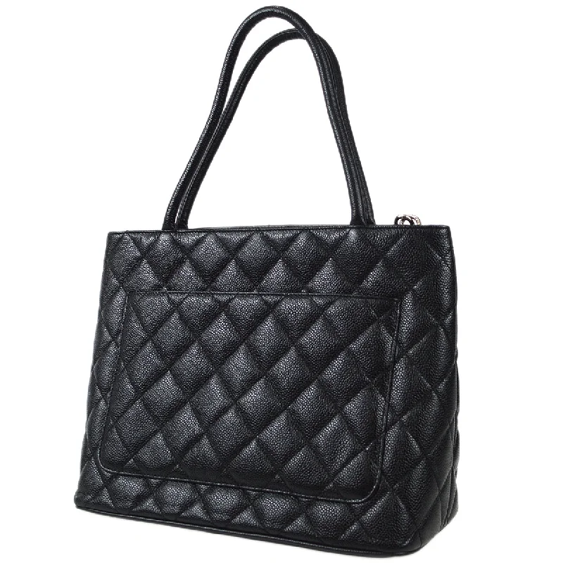 Chanel 2005-2006 Medallion Tote SHW Black Caviar