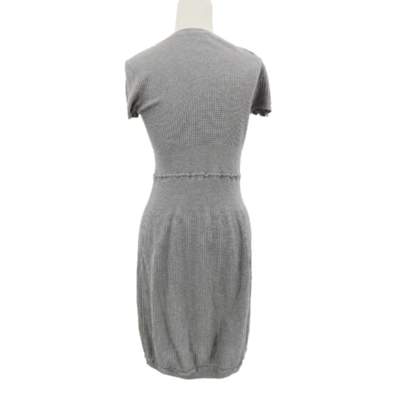 Chanel 2009 Spring CC stitch ribbed short-sleeved dress #36