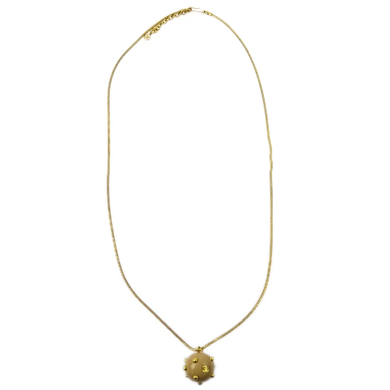 Chanel Ball Pendant Necklace Gold