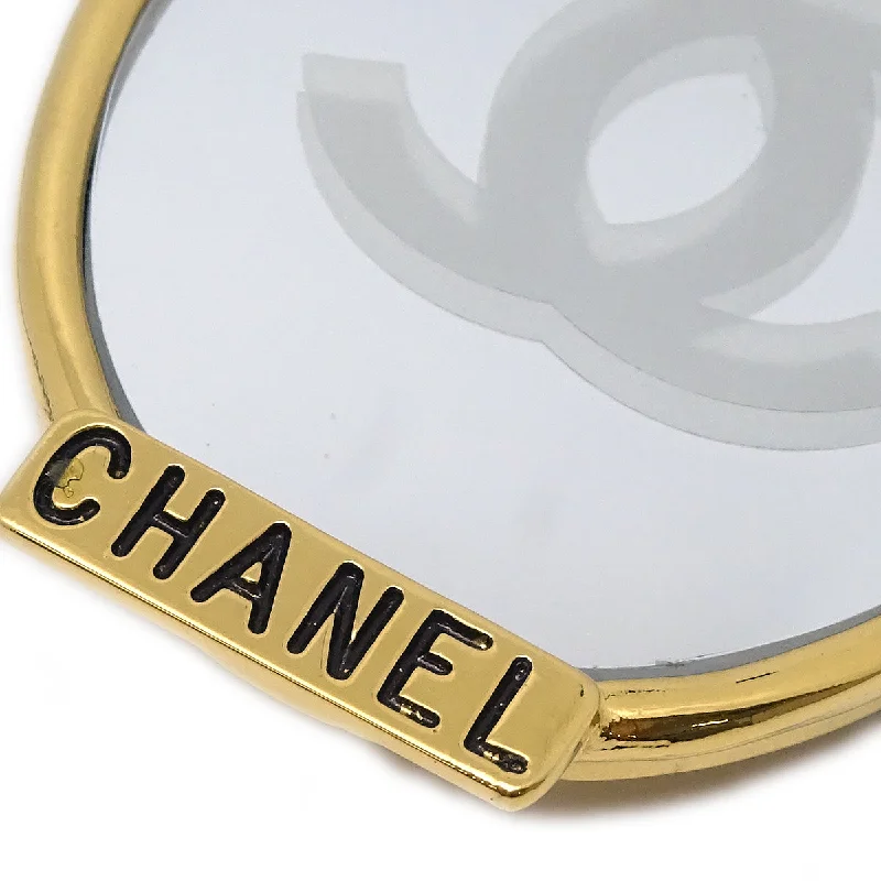 Chanel Bow Mirror Brooch Pin Gold