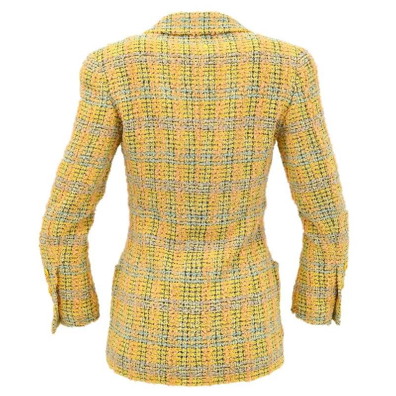 Chanel Fall 1994 single-breasted tweed boucle jacket #34