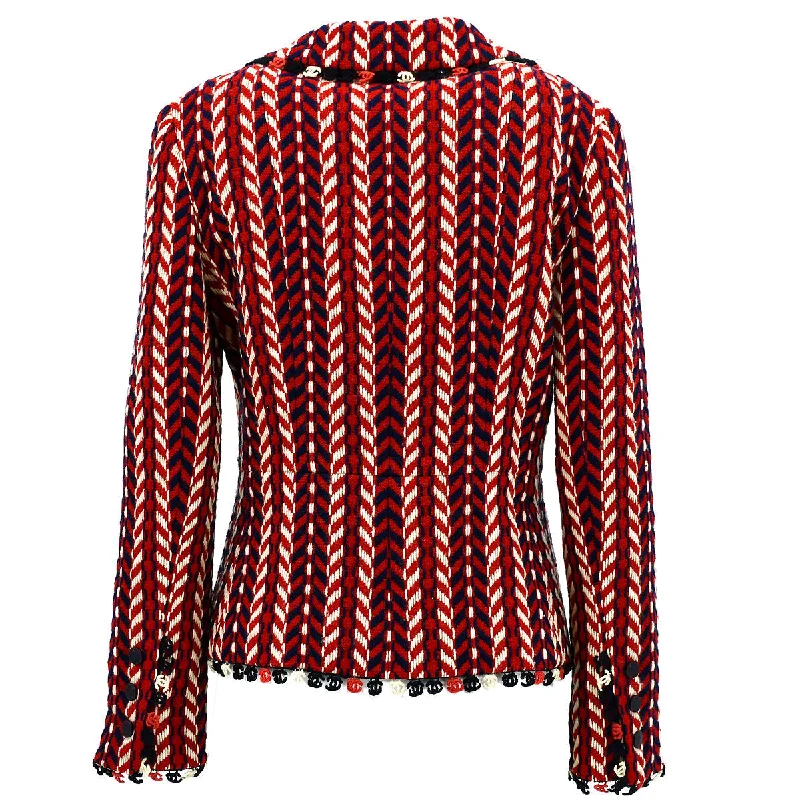 Chanel Single Breasted Jacket Red 04A #38