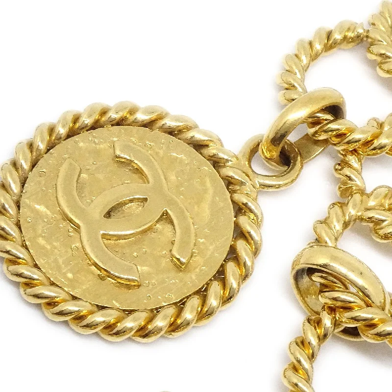 CHANEL 1990 Medallion Gold Chain Belt 25 60515