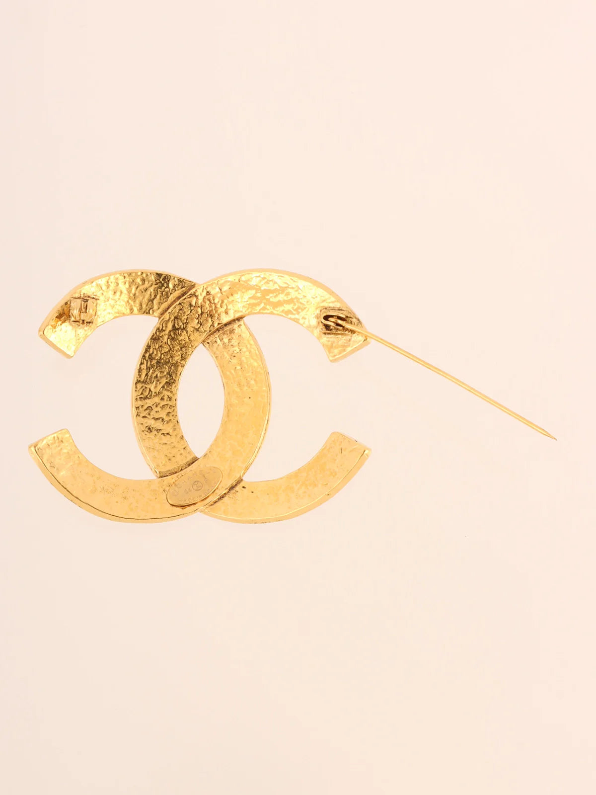 CHANEL 1994 Made Cc Mark Brooch Gold