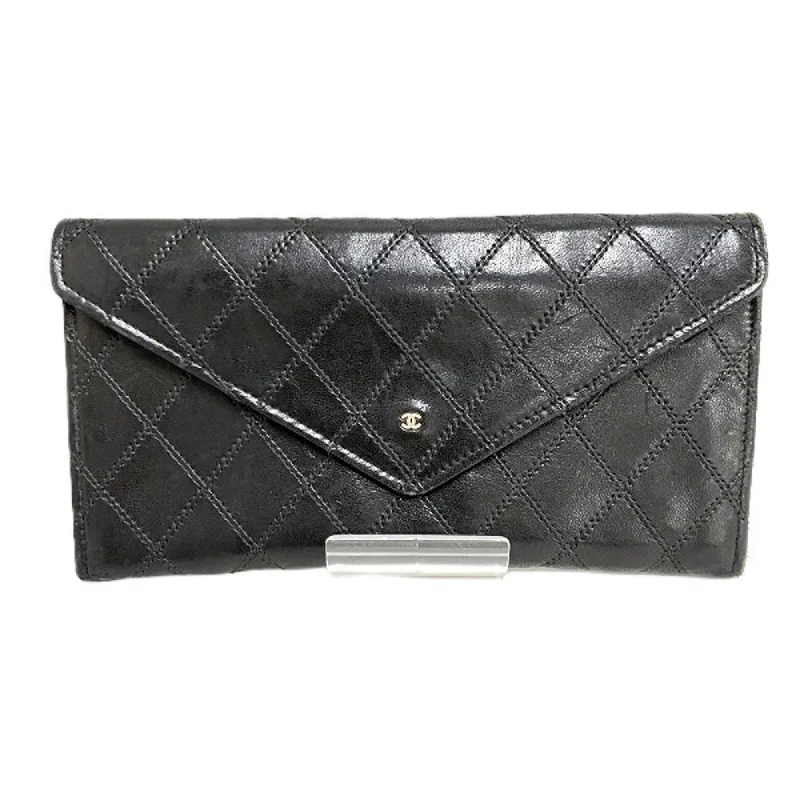 CHANEL Bicolor Black Coco Mark Long Wallet for Women