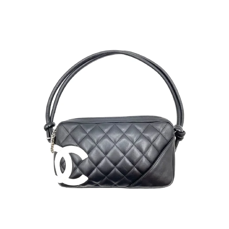 Cambon Handbag Leather Black SHW